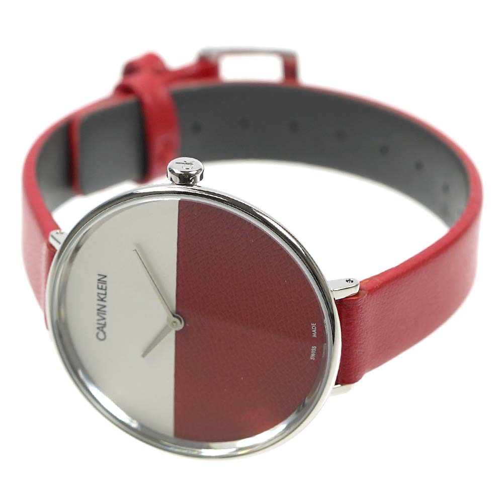  Shop Authentic Calvin Klein Rise Yellow Red Dial Red Leather Strap Watch for Women - K7A231UP - Luxxuri