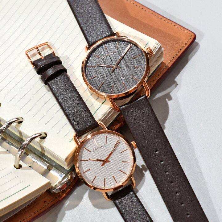  Shop Authentic Calvin Klein Even Grey Dial Brown Leather Strap Watch for Women - K7B236G3 - Luxxuri