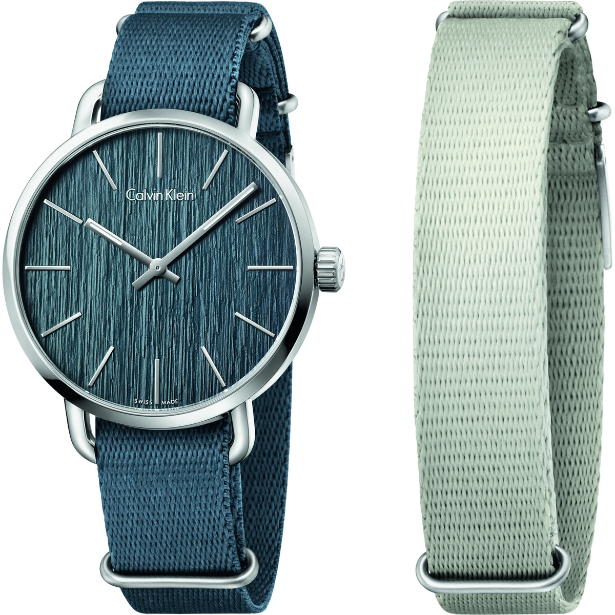  Shop Authentic Calvin Klein Even Green Dial Green NATO Strap Watch for Men - K7B211WL - Luxxuri