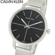  Shop Authentic Calvin Klein Even Black Dial Silver Mesh Bracelet Watch for Women - K7B23121 - Luxxuri