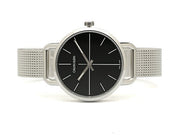  Shop Authentic Calvin Klein Even Black Dial Silver Mesh Bracelet Watch for Women - K7B23121 - Luxxuri
