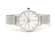  Shop Authentic Calvin Klein Even White Dial Silver Mesh Bracelet Watch for Women - K7B23126 - Luxxuri