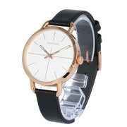  Shop Authentic Calvin Klein Even White Dial Black Leather Strap Watch for Women - K7B236C6 - Luxxuri