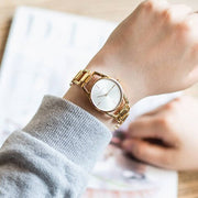  Shop Authentic Calvin Klein Dainty White Dial Gold Steel Strap Watch for Women - K7L23546 - Luxxuri