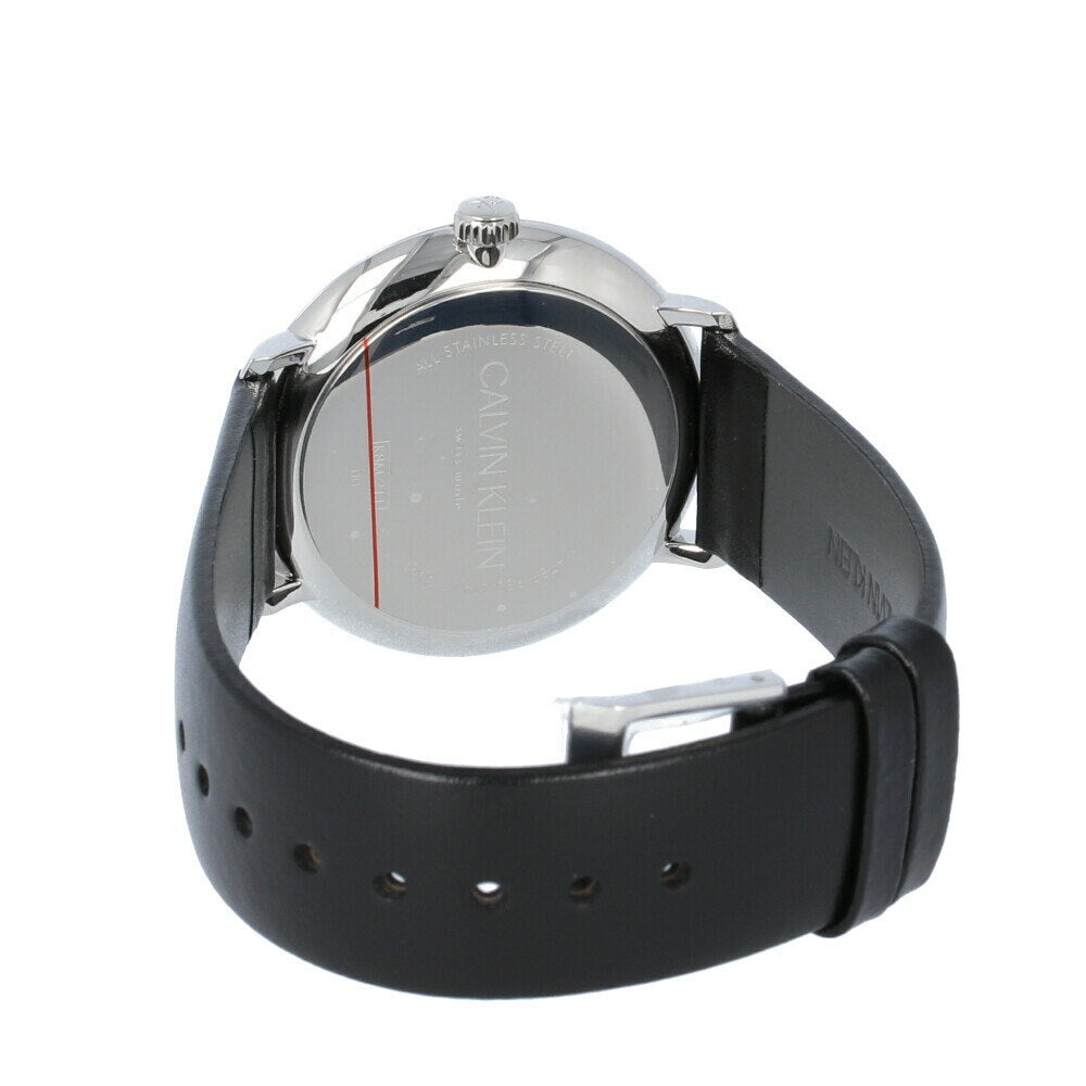  Shop Authentic Calvin Klein High Noon Quartz White Dial Black Leather Strap Watch for Men - K8M211C6 - Luxxuri