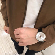  Shop Authentic Calvin Klein High Noon Silver Dial Brown Leather Strap Watch for Men - K8M216G6 - Luxxuri