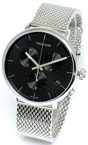  Shop Authentic Calvin Klein High Noon Chronograph Black Dial Silver Mesh Bracelet Watch for Men - K8M27121 - Luxxuri