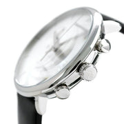  Shop Authentic Calvin Klein High Noon Chronograph White Dial Black Leather Strap Watch for Men - K8M271C6 - Luxxuri