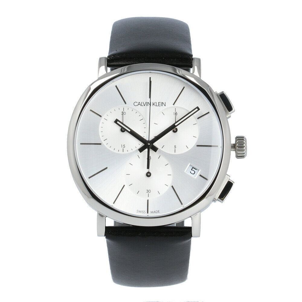  Shop Authentic Calvin Klein Posh Silver Dial Black Leather Strap Watch for Men - K8Q371C6 - Luxxuri