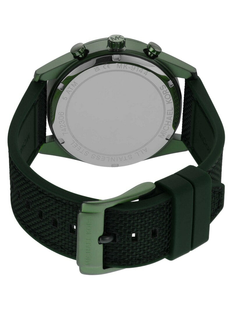  Shop Authentic Michael Kors Accelerator Chronograph Green Dial Green Nylon Strap Watch for Men - MK9144 - Luxxuri