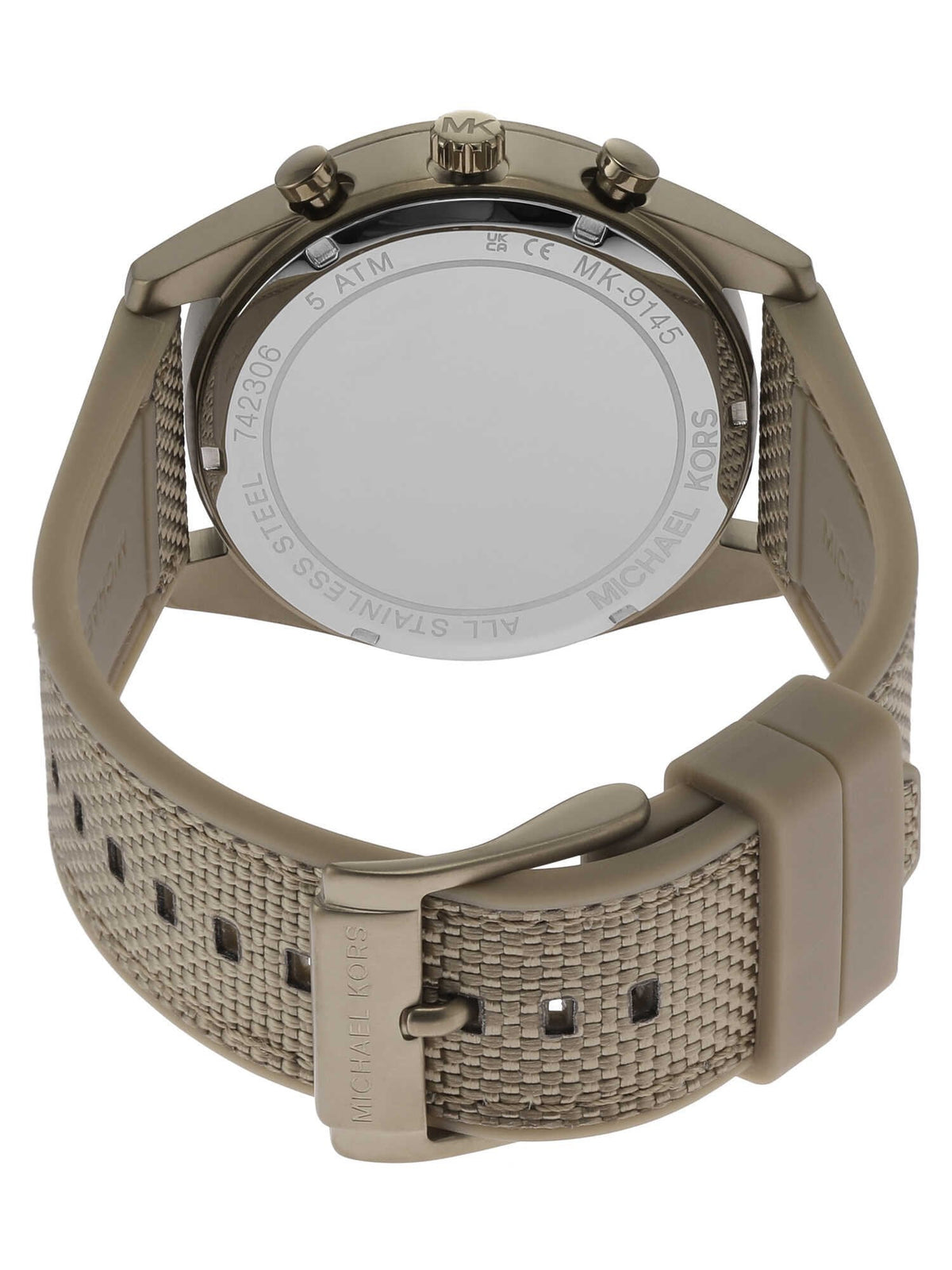  Shop Authentic Michael Kors Warren Chronograph Beige Dial Beige Nylon Strap Watch for Men - MK9145 - Luxxuri