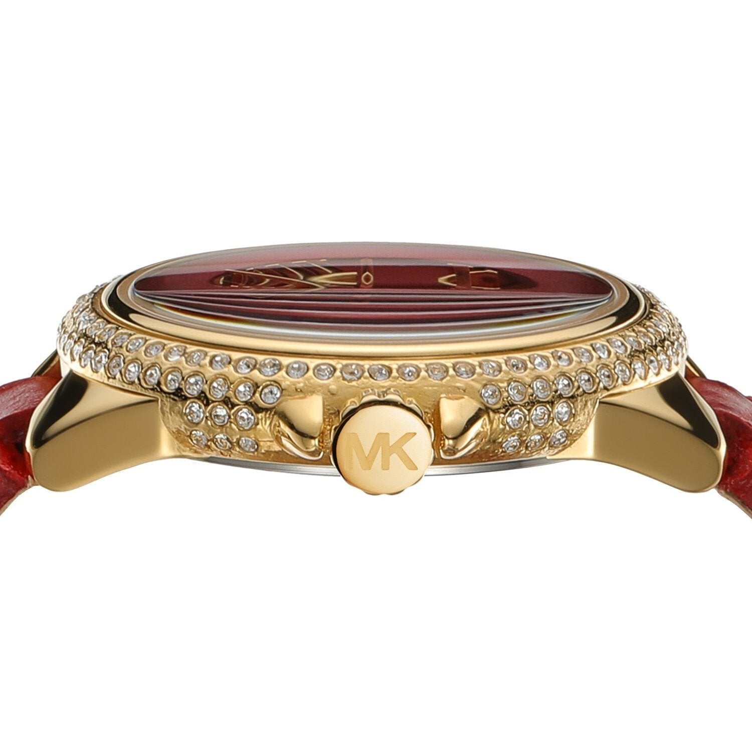  Shop Authentic Michael Kors Camille Three-Hand Red Dial Red Leather Strap Watch for Women - MK4750 - Luxxuri