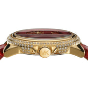  Shop Authentic Michael Kors Camille Three-Hand Red Dial Red Leather Strap Watch for Women - MK4750 - Luxxuri