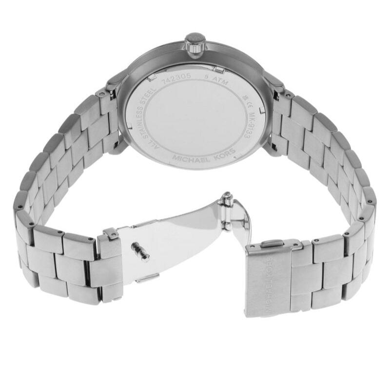  Shop Authentic Michael Kors Blake Quartz Black Dial Silver Steel Strap Watch for Men - MK9133 - Luxxuri