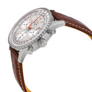  Shop Authentic Breitling Navitimer B01 Chronograph 41 White Dial Brown Leather Strap Watch for Men - AB0139211G1P1 - Luxxuri