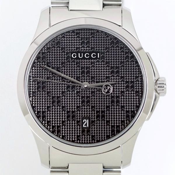  Shop Authentic Gucci G Timeless Black Dial Silver Steel Strap Watch For Men - YA126460 - Luxxuri