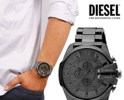  Shop Authentic Diesel Mega Chief Chronograph Grey Dial Gunmetal Men's Watch - DZ4282 - Luxxuri