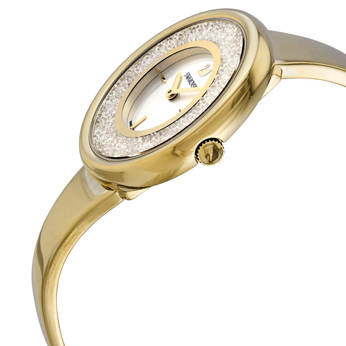  Shop Authentic Swarovski Crystalline Bracelet White Dial Gold Steel Strap Watch for Women - 5269253 - Luxxuri
