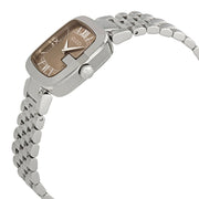  Shop Authentic Gucci G-Gucci Brown Dial Silver Steel Strap Watch For Women - YA125413 - Luxxuri