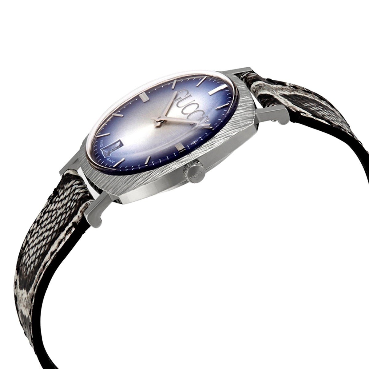  Shop Authentic Gucci Grip Vintage Silver Stainless Steel Quartz Unisex Watch 35mm - YA152401 - Luxxuri