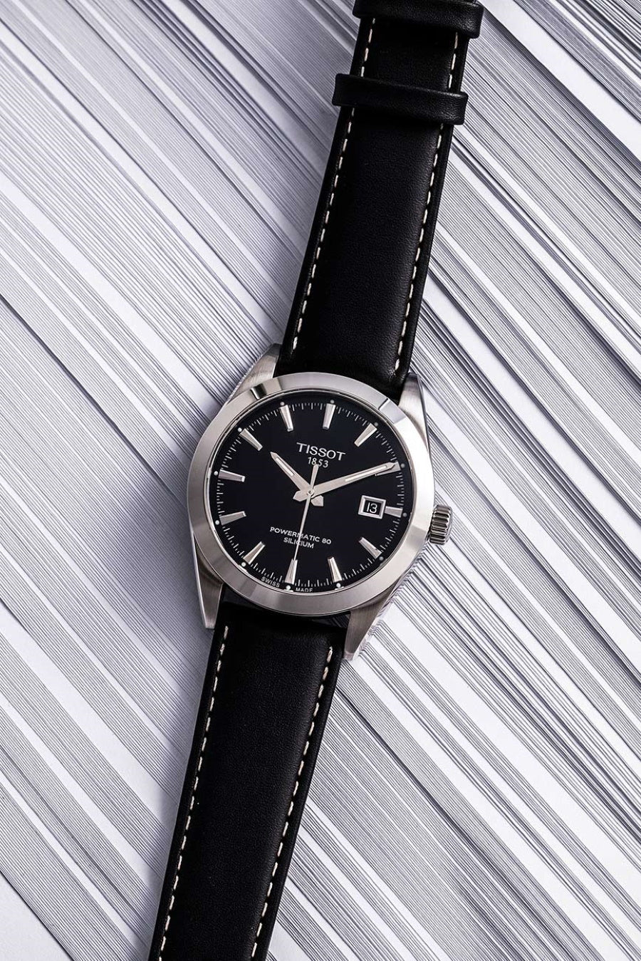  Shop Authentic Tissot Gentleman Powermatic 80 Silicium Black Dial Black Leather Strap Watch For Men - T127.407.16.051.00 - Luxxuri