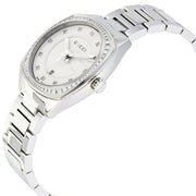 Shop Authentic Gucci GG2570 Diamonds Silver Dial Silver Steel Strap Watch For Women - YA142505 - Luxxuri