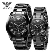  Shop Authentic Emporio Armani Black Ceramic Dial Ceramic Strap Watch For Women - AR1401 - Luxxuri