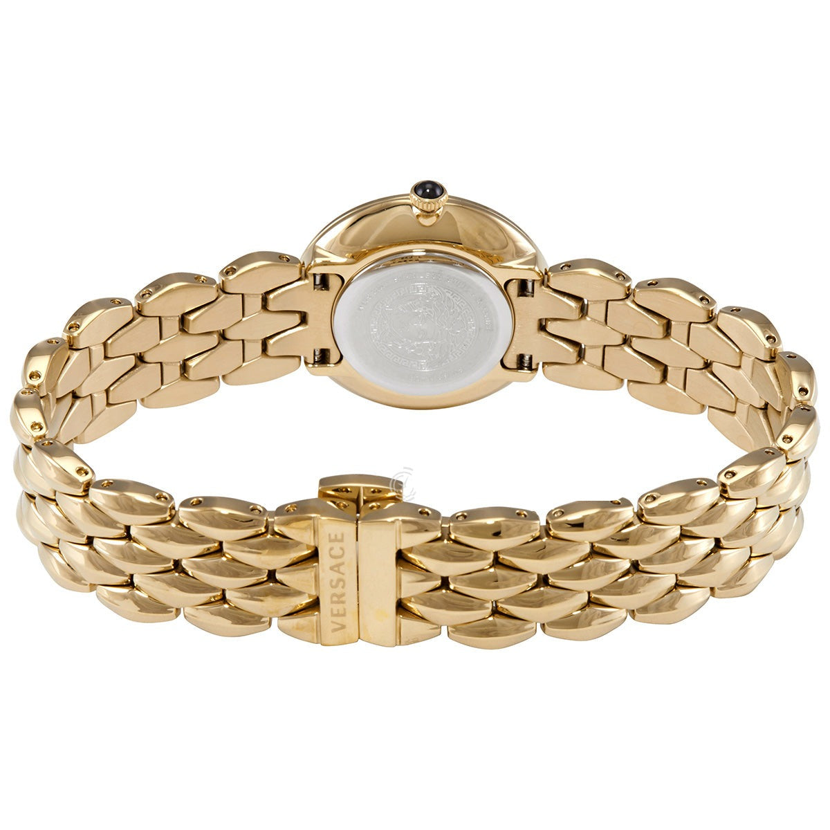  Shop Authentic Versace V Flare Diamonds Silver Dial Gold Steel Strap Watch for Women - VEBN00918 - Luxxuri