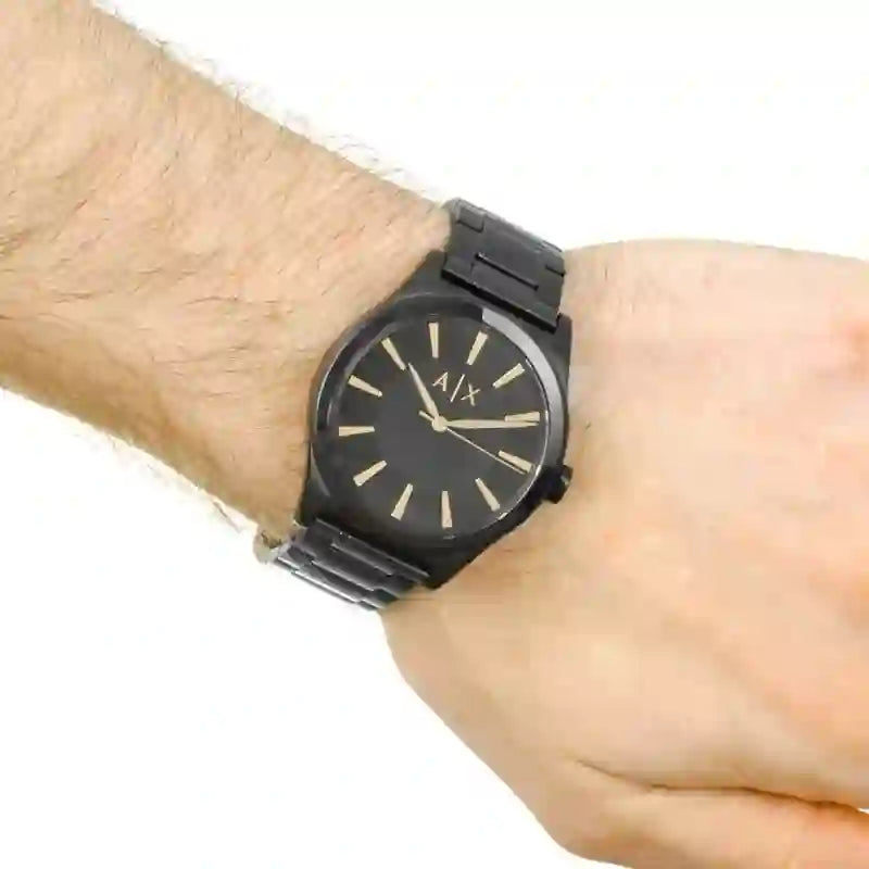  Shop Authentic Armani Exchange Nico Analog Black Dial Black Steel Strap Watch For Men - AX7102 - Luxxuri