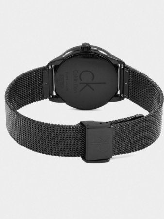  Shop Authentic Calvin Klein Minimal Diamonds Black Dial Black Mesh Bracelet Watch for Women - K3M22X2X - Luxxuri
