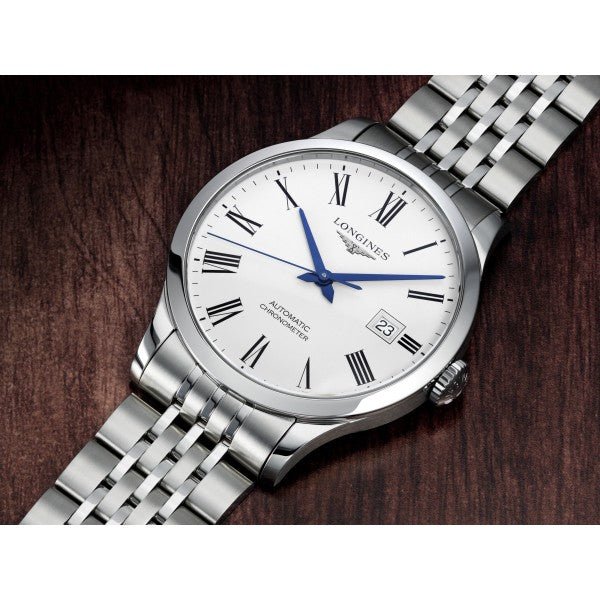  Shop Authentic Longines Record Automatic Stainless Steel 40mm Watch for Men - L2.821.4.11.6 - Luxxuri
