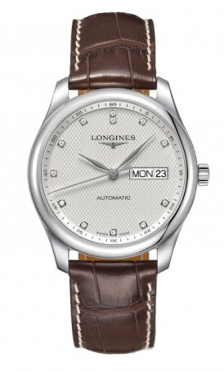  Shop Authentic Longines Master Collection Automatic 38.5mm Silver Diamond Dial Brown Leather Strap Watch for Men - L2.755.4.77.3 - Luxxuri