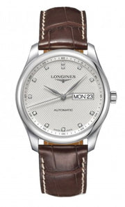  Shop Authentic Longines Master Collection Automatic 38.5mm Silver Diamond Dial Brown Leather Strap Watch for Men - L2.755.4.77.3 - Luxxuri