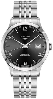  Shop Authentic Longines Record Black Dial Automatic Stainless Steel 40mm Watch for Men - L2.821.4.56.6 - Luxxuri
