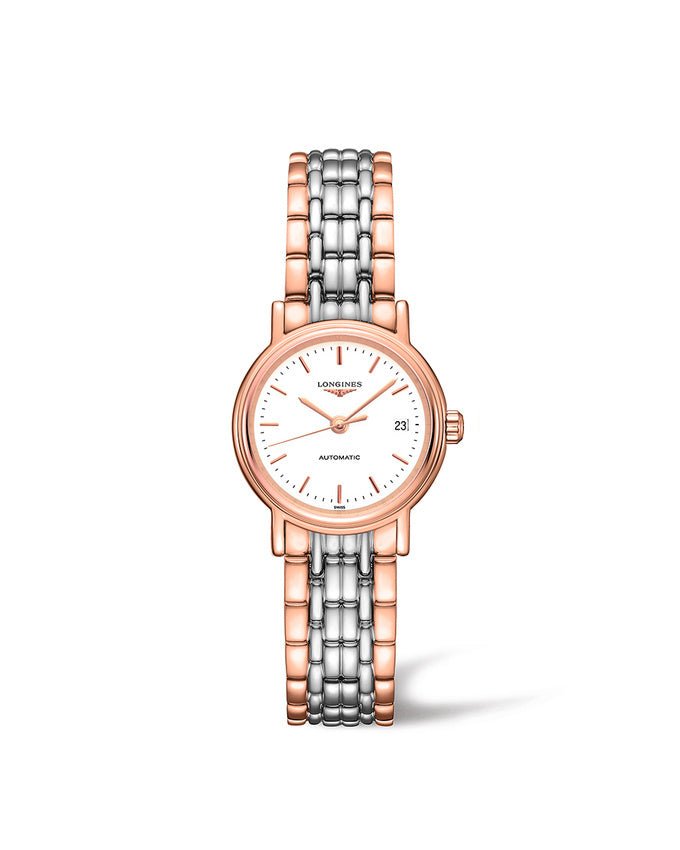  Shop Authentic Longines Presence 30mm Automatic Two Tone Watch for Women - L4.321.1.12.7 - Luxxuri