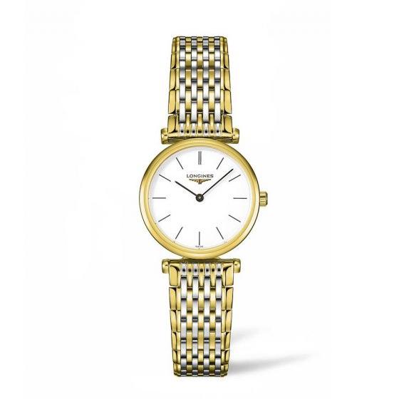  Shop Authentic Longines La Grande Classique White Dial Two Tone Mesh Bracelet Watch for Women - L4.209.2.12.7 - Luxxuri