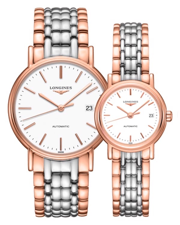  Shop Authentic Longines Presence 30mm Automatic Two Tone Watch for Women - L4.321.1.12.7 - Luxxuri