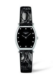  Shop Authentic Longines La Grande Classique de Longines Tonneau Black Dial Black Leather Strap Watch for Women - L4.205.4.58.2 - Luxxuri