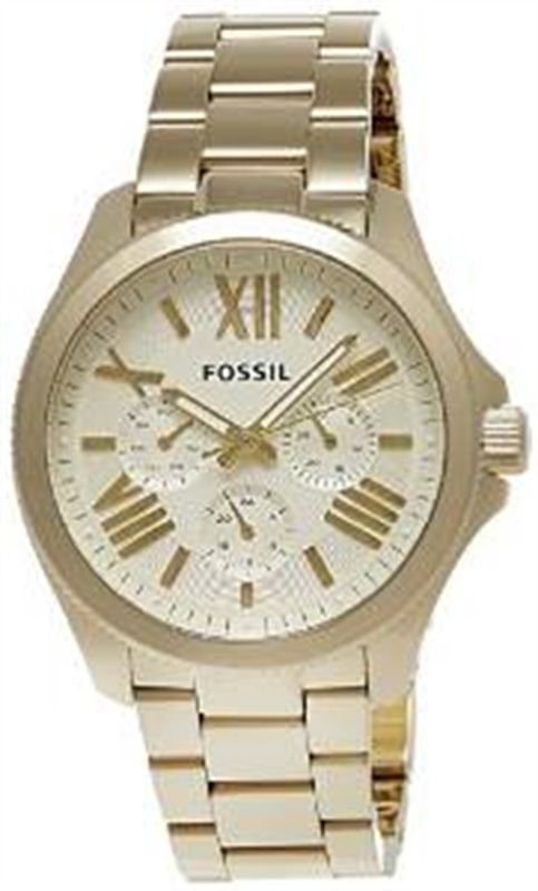  Shop Authentic Fossil Cecile Multifunction Champagne Dial Gold Steel Strap Watch for Women - AM4510 - Luxxuri