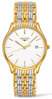  Shop Authentic Longines Lyre Quartz White Dial Gold Stainless Steel Watch for Women - L4.859.2.12.7 - Luxxuri