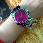  Shop Authentic Marc Jacobs Amy Pink Dial Silver Steel Strap Watch for Women - MBM8623 - Luxxuri