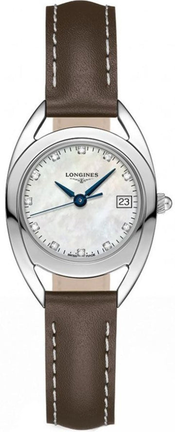  Shop Authentic Longines Equestrian Mother of Pearl Dial Brown Leather Strap Watch for Women - L6.136.4.87.2 - Luxxuri