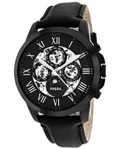  Shop Authentic Fossil Grant Automatic Black Dial Black Leather Strap Watch for Men - ME3028 - Luxxuri