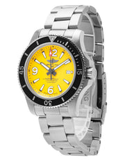  Shop Authentic Breitling Superocean II Automatic 44mm Yellow Dial Silver Steel Strap Watch for Men - A17367021I1A1 - Luxxuri
