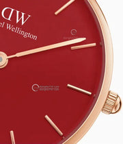  Shop Authentic Daniel Wellington Petite Suffolk Red Dial Red Leather Strap Watch For Women - DW00100404 - Luxxuri