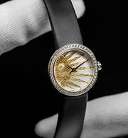  Shop Authentic Dior La D De Dior Dior Rose Céleste Diamonds Mother of Pearl Dial Black Leather Strap Watch for Women - CD04711X1001 0000 - Luxxuri