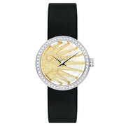  Shop Authentic Dior La D De Dior Dior Rose Céleste Diamonds Mother of Pearl Dial Black Leather Strap Watch for Women - CD04711X1001 0000 - Luxxuri