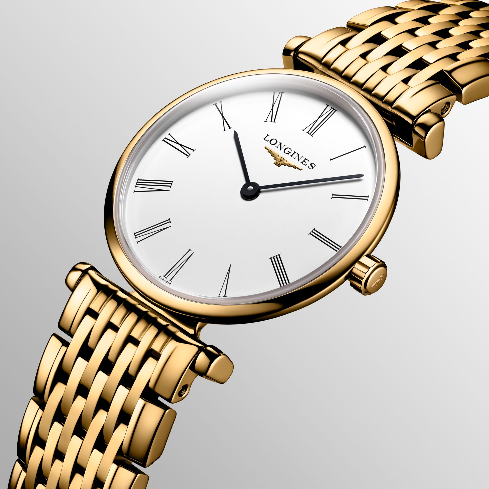  Shop Authentic Longines La Grande Classique De Longines White Dial Gold Steel Strap Watch for Women - L4.209.2.11.8 - Luxxuri
