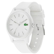 Lacoste 12.12 White Dial White Silicon Strap Watch for Men - 2010984