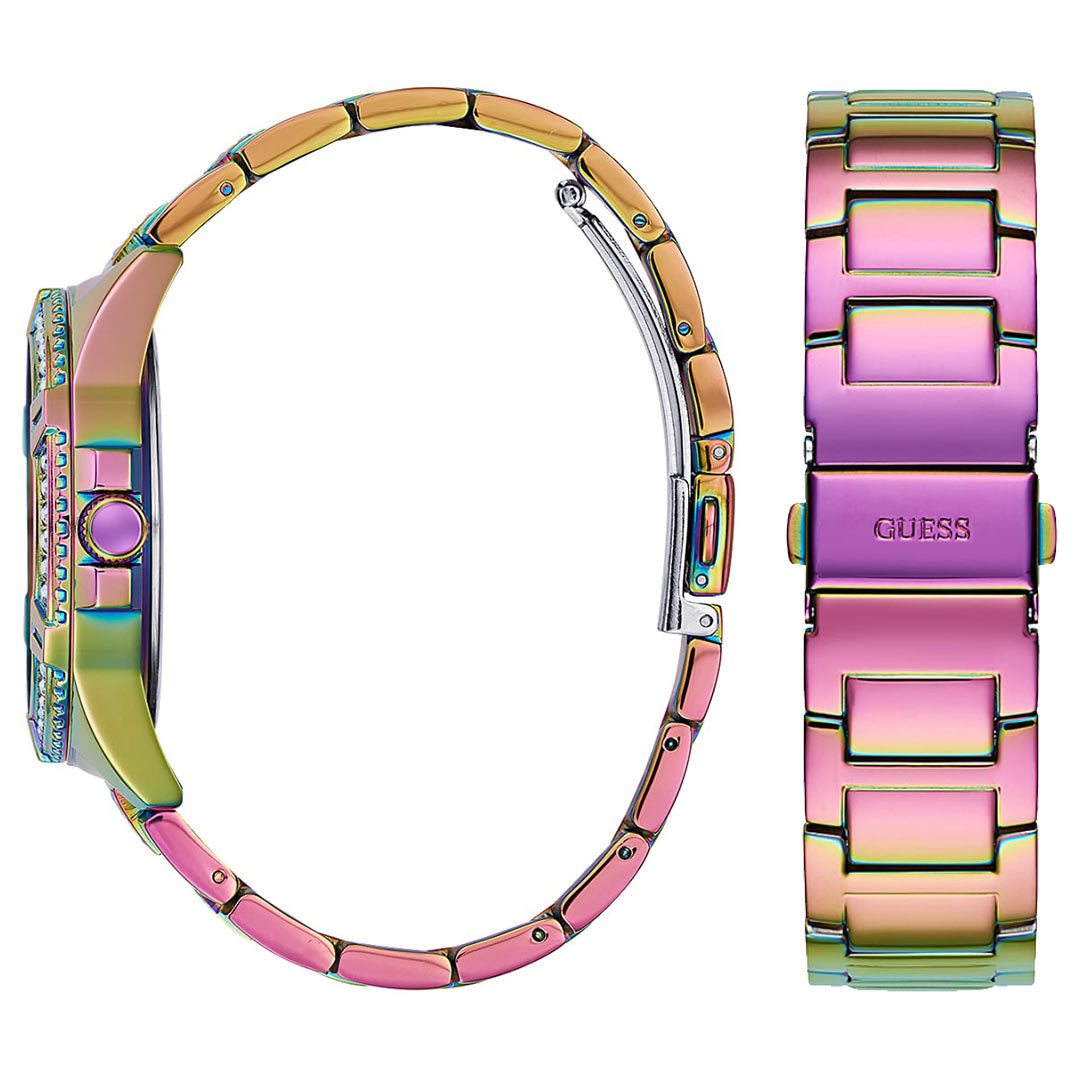  Shop Authentic Guess Lady Frontier Diamonds Silver Dial Multicolor Steel Strap Watch for Women - GW0044L1 - Luxxuri